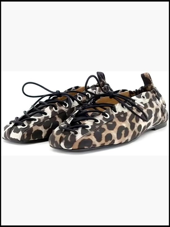Shoes - Leather Lace-Up Ballet Flats Slip On Square Toe Comfort Mary Jane Dress Shoes